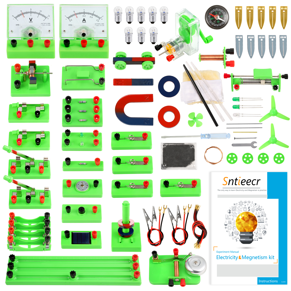 Sntieecr Electric Circuit Motor Kit Science Experiment Educational Montessori 